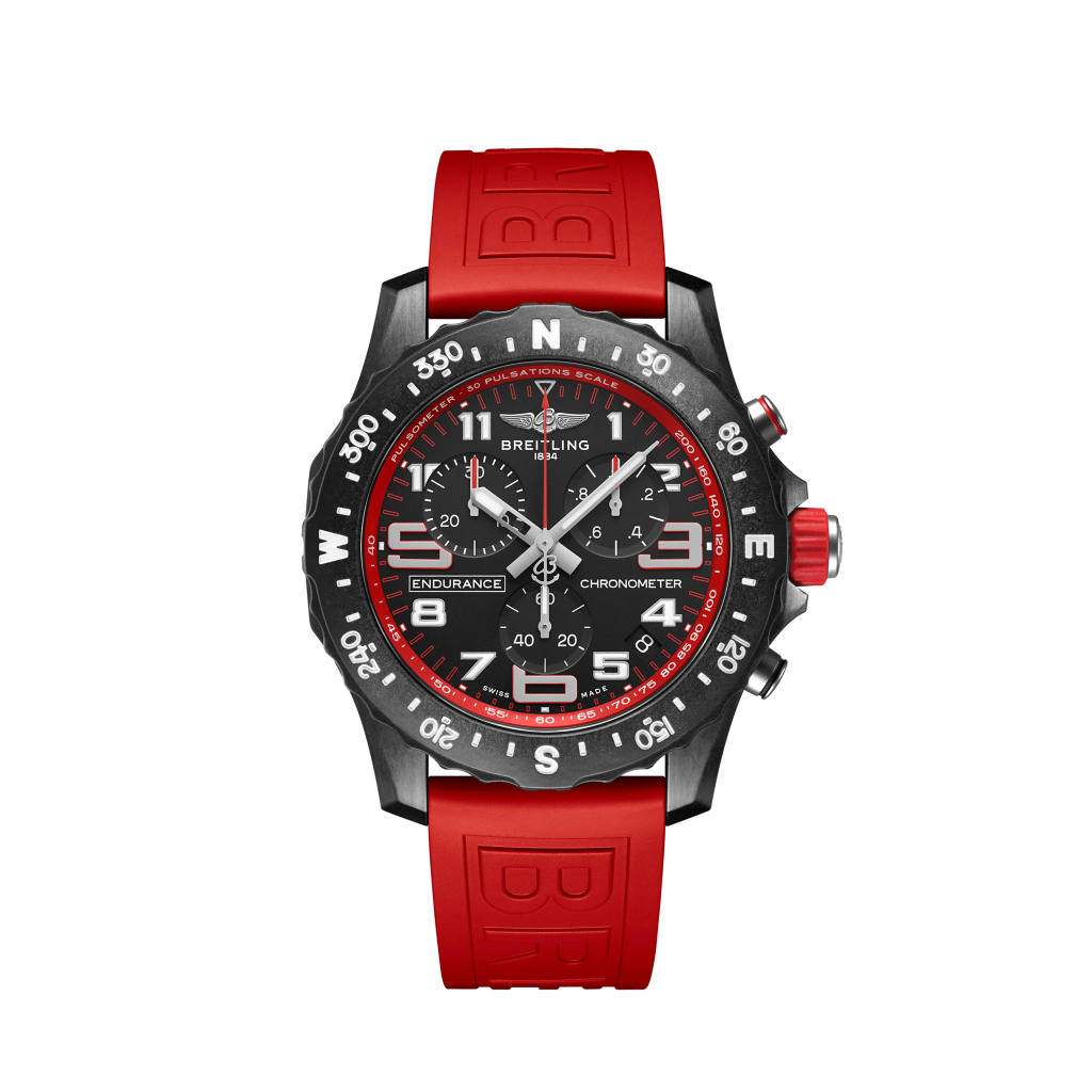Breitling Endurance Pro 44mm Chronograph & Red Rubber Strap - X82310D91B1S1