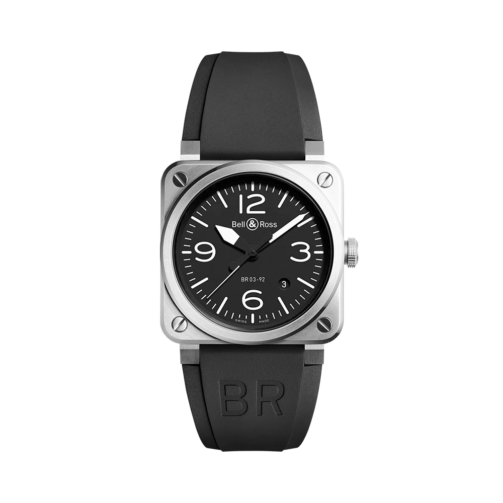 Bell & Ross BR 03-92 42mm Automatic Black Dial  - BR0392-BLC-ST