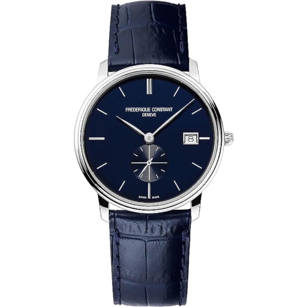 Frederique Constant 37mm Slimline Gent Small Blue Dial - FC-245N456