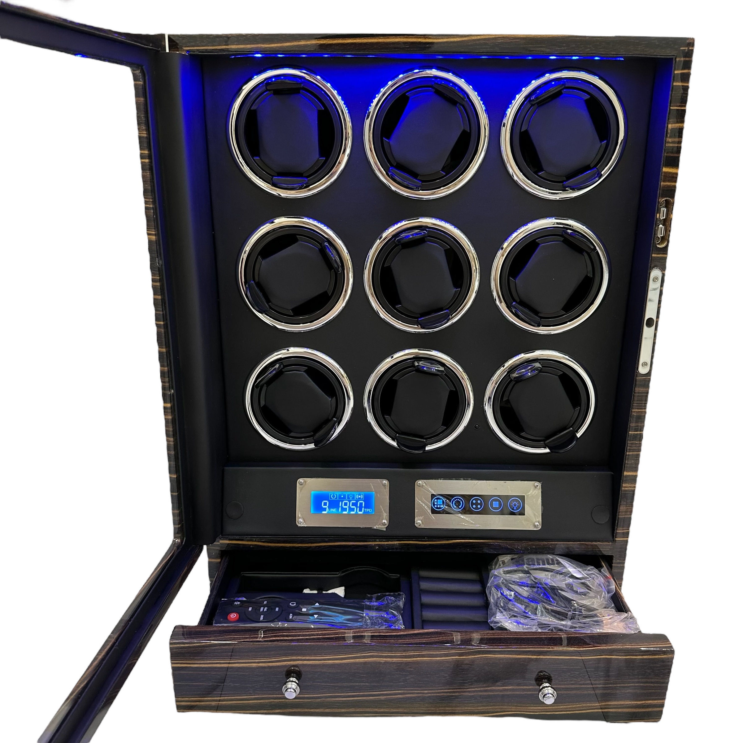 Automatic Watch Winder Standing 9 Slot - Touch Screen