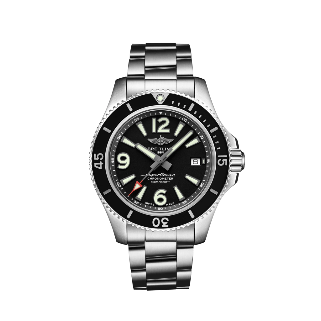Breitling Super Ocean 42mm Automatic with Black Dial & Steel Bracelet -  A17366021B1A1