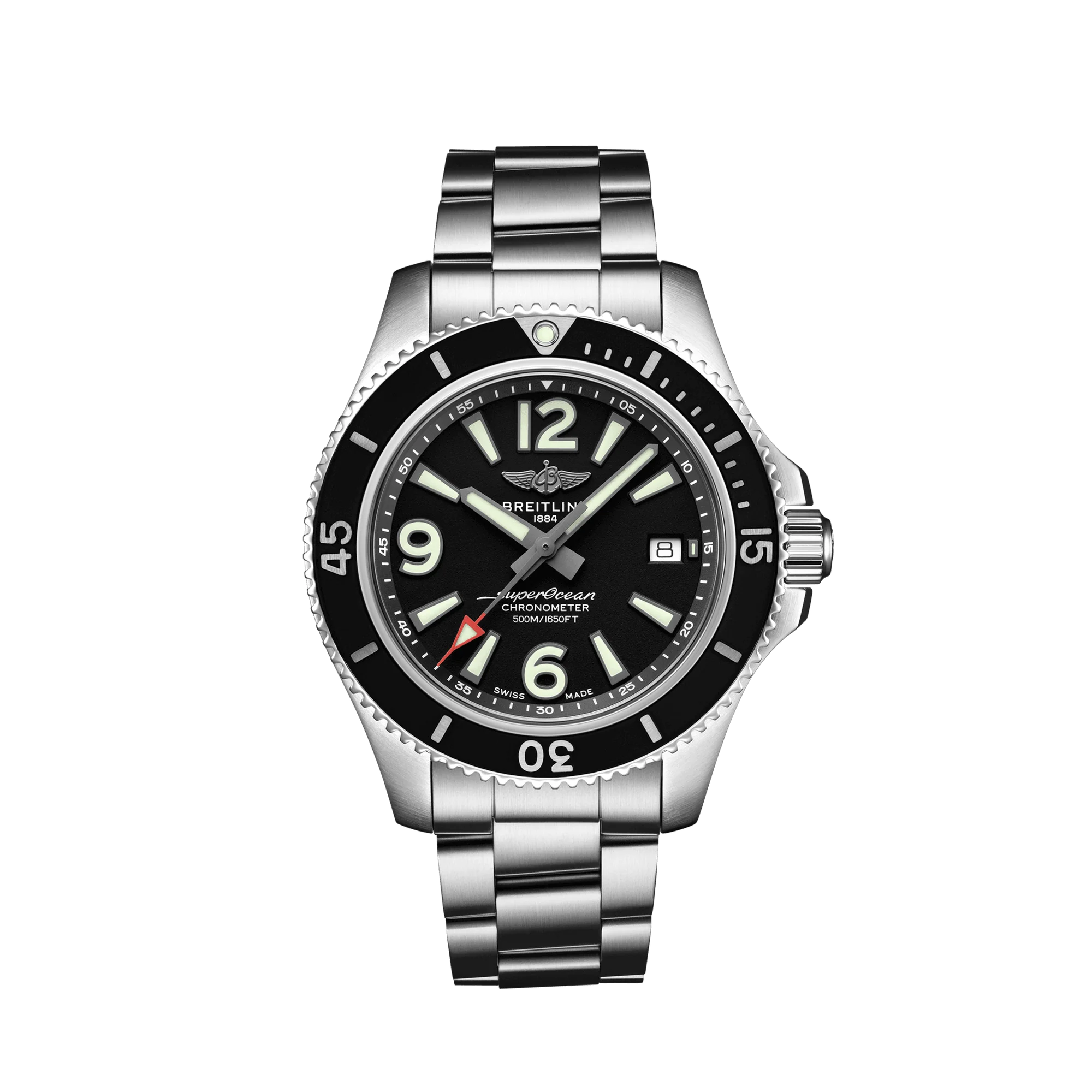 Breitling Super Ocean 42mm Automatic with Black Dial & Steel Bracelet -  A17366021B1A1