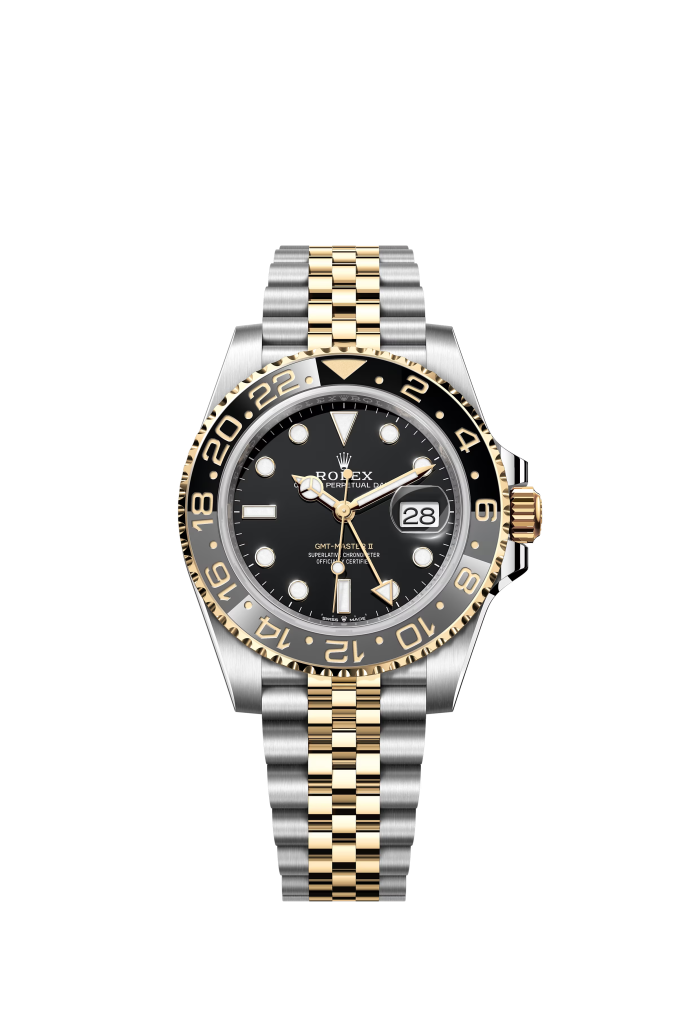 GMT-Master II 40mm in Oystersteel with Black Dial & Two-Colour Cerachrom Bezel in Grey & Black Ceramic - 126713GRNR