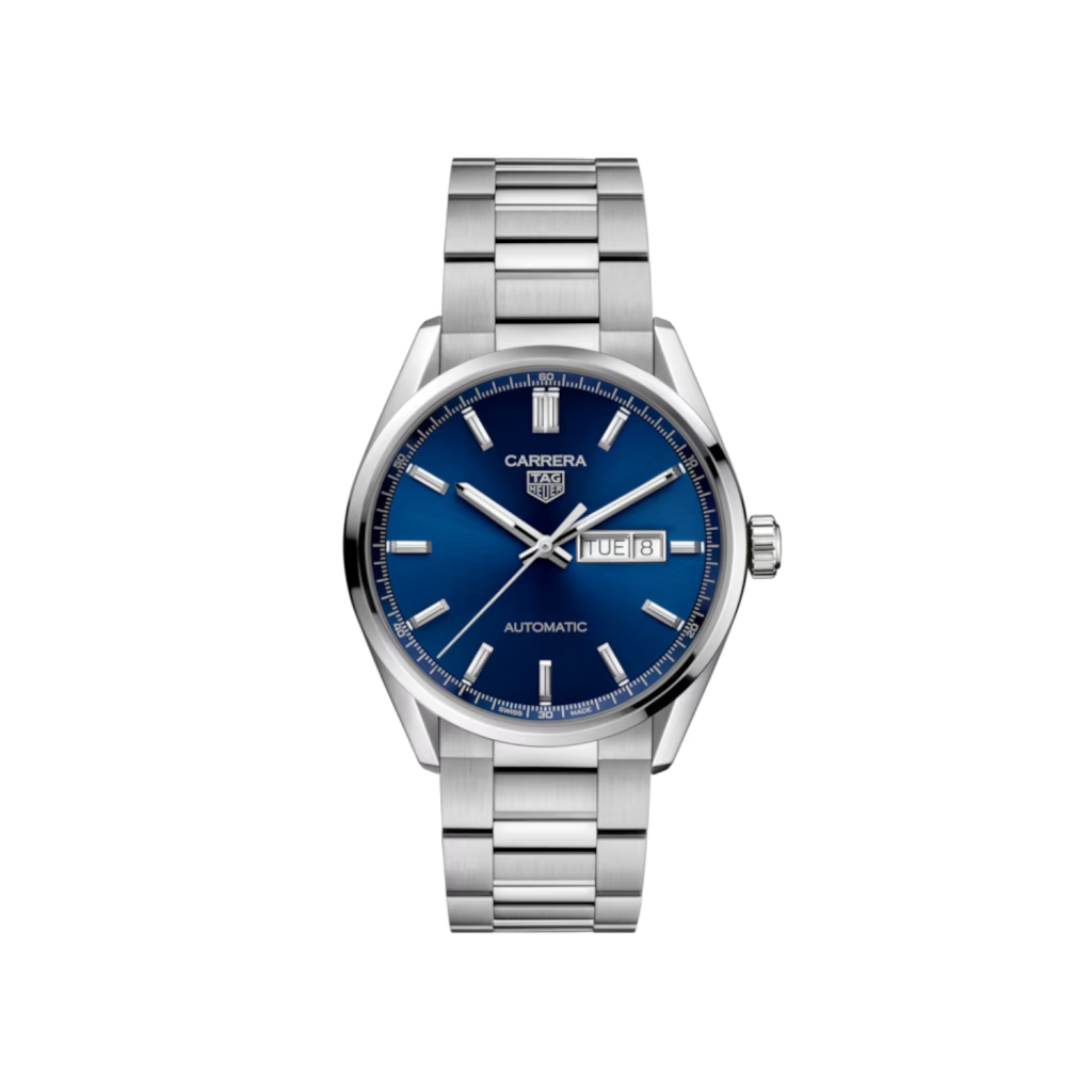 Tag Heuer Carrera 41mm Automatic with Day-Date Blue Dial & Steel Bracelet - WBN2012.BA0640