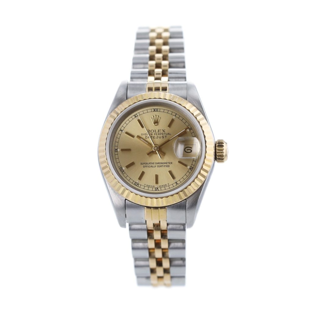 Lady Datejust 26mm in Oystersteel & 18K Yellow Gold with Champagne Dial & Jubilee Bracelet - 69173
