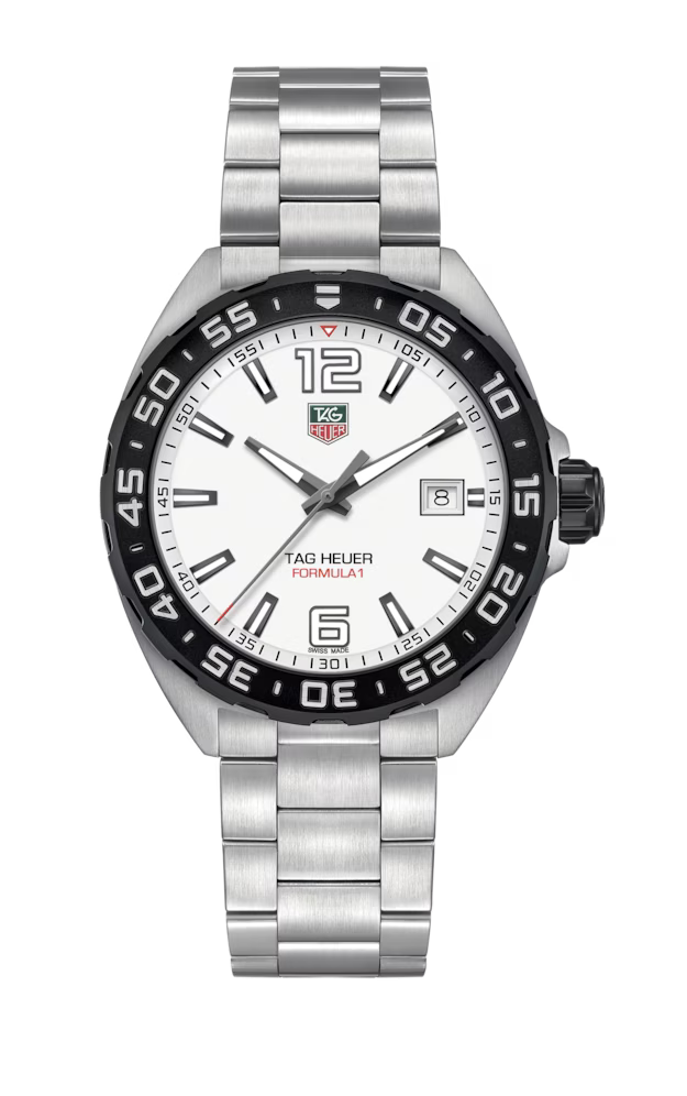 Tag Heuer Formula 1 41mm with White Dial & Stainless Steel Bracelet - WAZ1111.BA0875