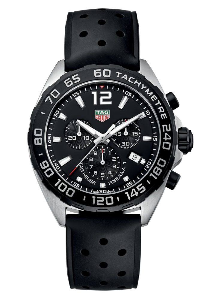 Tag Heuer Formula 1 Chronograph 43mm with Black Dial & Rubber Strap - CAZ1010.FT8024