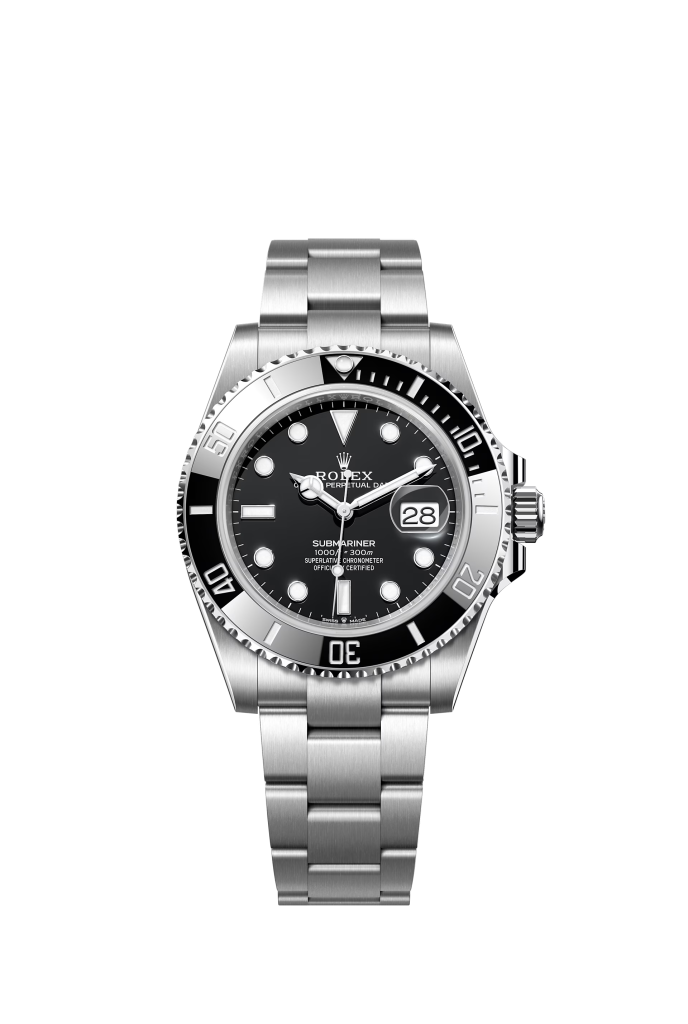 Submariner Date 41mm in Oystersteel with a Cerachrom Bezel Insert in Black Ceramic & Black Dial - 126610LN
