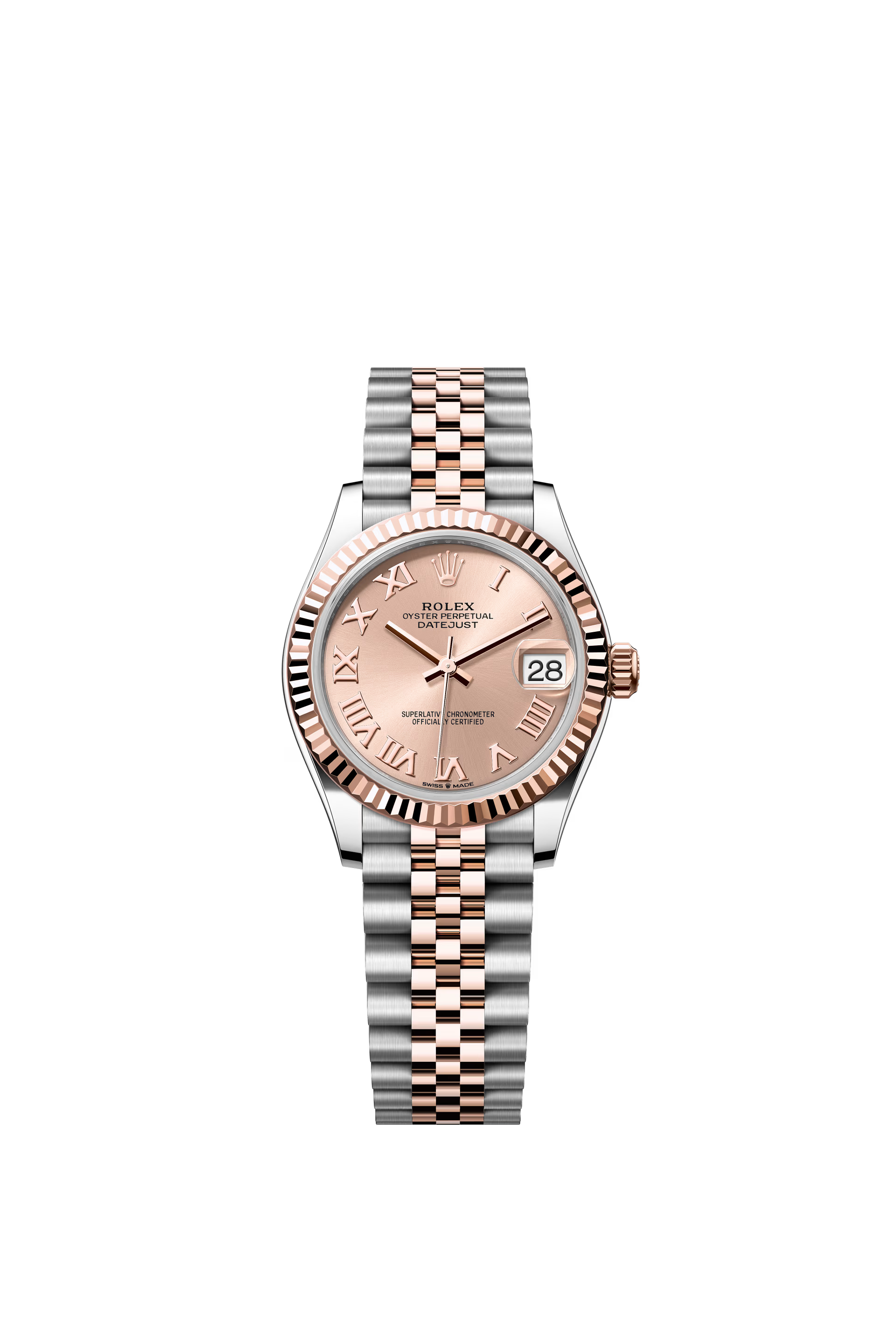 Datejust 31mm in Oystersteel & 18K Everose Gold with Rose Gold Roman Dial & Jubilee Bracelet - 278271