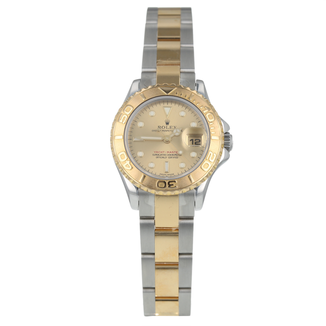 Lady Yacht-Master 29mm in 18K Yellow Gold & Stainless Steel with Champagne Dial - 169623